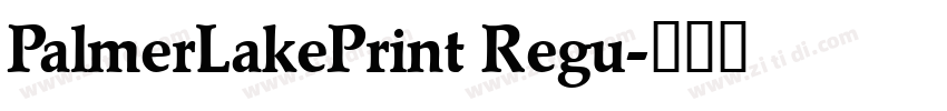 PalmerLakePrint Regu字体转换